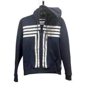 Tory Sport Full-Zip Hoodie Navy And White size Small EUC